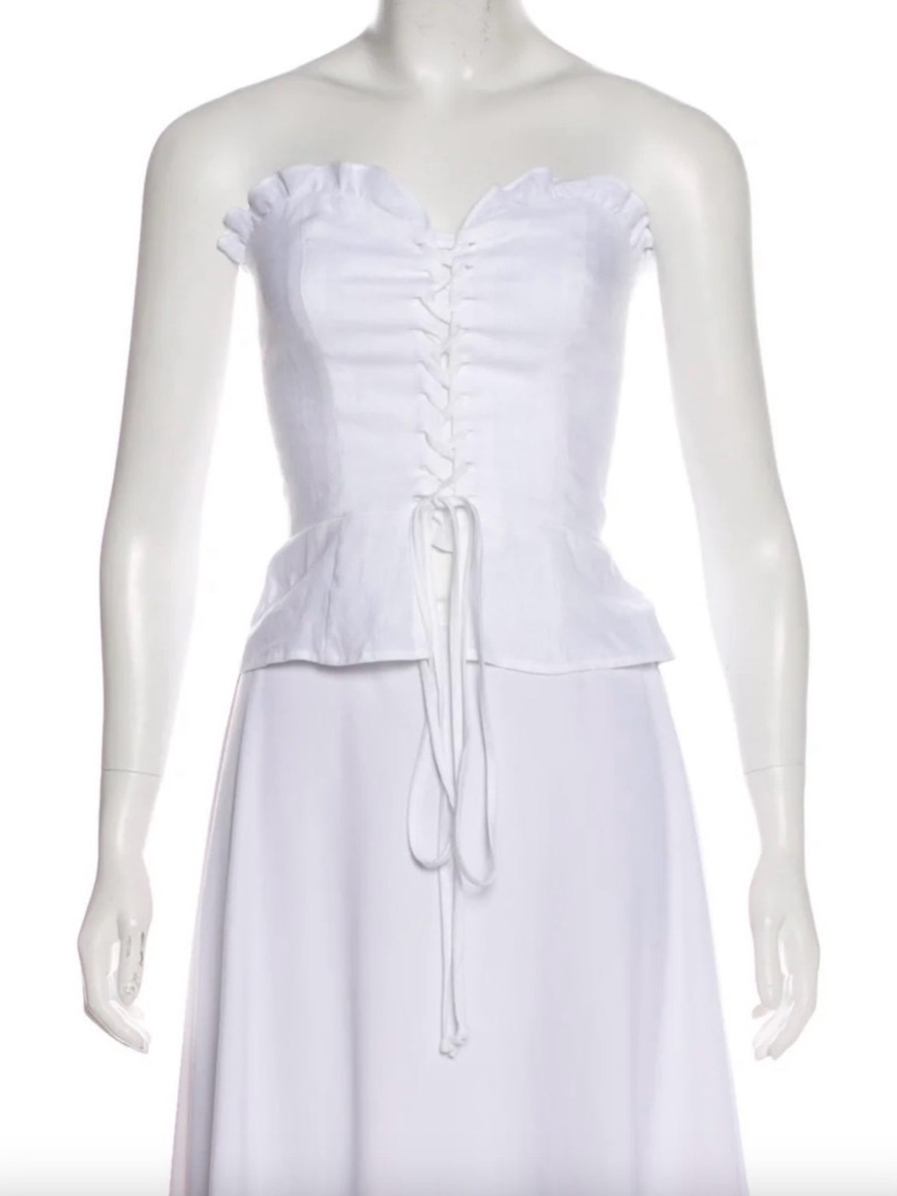 White REFORMATION Catania strapless top
Size 8